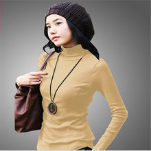 Woman Spring Autumn Solid Stretch Hedging Irregular 100% Cotton Sweaters Lady Oversized Winter Turtleneck Warm Slim Sweater 2024 - buy cheap