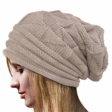 Женская трикотажная Шапка-бини из искусственной шерсти, теплые шапки 10,16 2024 - купить недорого