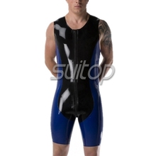 Suitop DHL  rubber glued catsuit latex leotard for men 2024 - buy cheap