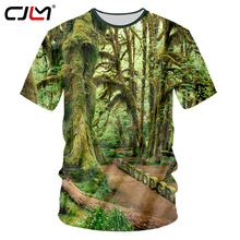 CJLM-camisetas informales con estampado 3d para hombre, camisetas creativas de bosque, camisetas de Hip-Hop, camisetas de manga corta con cuello redondo 2024 - compra barato