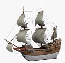 NIDALE Model Scale 1/96 Classic wooden ship model kit the May flower 1620 wooden sail boat SC MODEL 2024 - buy cheap