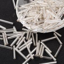 1 pound Glass Bugle Beads Seed Beads for Jewelry Making about 3mm wide 21mm long hole: 0.5mm about 1900pcs/one pound 2024 - buy cheap