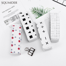 Creative School Pencil Case Cute White&Black Milk Box Pen Bag Kawaii Stationery Office School Supplies Stationery for Students 2024 - buy cheap