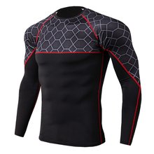 Gyms Compression Men T Shirt Fitness Printed Long Sleeve Mens T Shirts Bodybuilding Quick Dry Man T Shirts Dropshipping 2024 - buy cheap