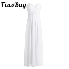 TiaoBug-vestido de fiesta Formal bordado para mujer, traje de baile de princesa, dama de honor, boda, Maxi, blanco, verano, cuello en V 2024 - compra barato