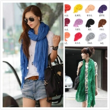 2019 New Time-limited Fashion >175cm Hijab Winter Scarf Women Candy Colors Long Soft Cotton Chiffon Scarf Wrap Shawl 180x70cm 2024 - buy cheap