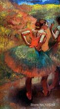 Масляные юбки, две танцоры в зеленой юбке, пейзаж от Edgar Degas, ручная работа, высокое качество 2024 - купить недорого