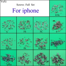 Винты YuXi, полный комплект винтов для ремонта болтов, полный комплект запасных частей для iPhone 4, Φ 5, 5C, Φ 6G, 6s, 6s plus, 7, 7plus, 8, 8 Plus, X/8x 2024 - купить недорого