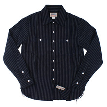 Autumn Winter Cargo Stripe Men's Shirt Streetwear Casual Camisas Para Hombre Long Sleeve Vintage Worker Shirts Men Clothes 2018 2024 - buy cheap