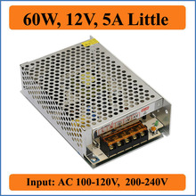 60W 12V 5A Little Switching Power Supply AC 100-240V to DC 12V 5000mA Transformer for LEDs Strip light display or CCTV Camera 2024 - buy cheap