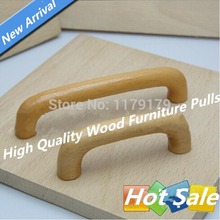 Free shipping hole space 64mm(2.5")") wood pulls knobs ,wood,clear varnish drawer cabinet cupboard wardrobe pulls knobs B1264 2024 - buy cheap