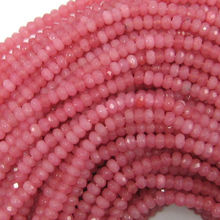 huij 00711 5Strand 5x8mm faceted jade rondelle beads 15" pink 2024 - buy cheap
