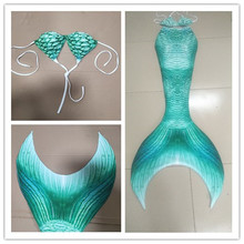 Customized Women Mermaid Tail for Swimming with Monofin, Swimmable Costume Cosplay Bathing Swimsuit Girls, Kids and Adults Dress 2024 - buy cheap