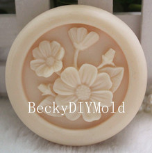 wholesale!!!1pcs 6.8x6.8x2.0cm Flower (zx10) Silicone Handmade Soap Mold Crafts DIY Mould 2024 - buy cheap