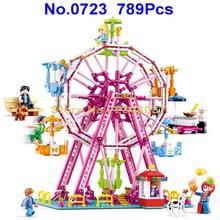 789pcs Urban Girl Amusement Park Playground Ferris Wheel Building Blocks Toy 2024 - buy cheap