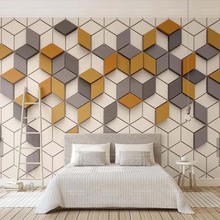 Papel de parede mosaico abstrato, 3d 8d, mural, mosaico, foto, 3d, estéreo, triângulos geométricos, abstrato, tv, sofá, decoração de parede 2024 - compre barato