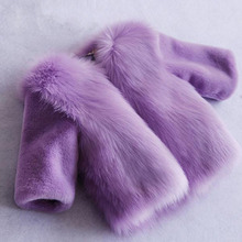 Faux Fur Kids girls winter coat Thick Warm Snowcoat Parkas Children Clothing Toddler Baby Coats Jackets girls winter jacket W4 2024 - buy cheap