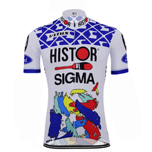 Camiseta de ciclismo clásica para hombre, ropa retro de ciclismo de carreras de montaña, manga corta, maillot de ciclismo 2024 - compra barato
