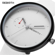 2016 Top REBIRTH Quartz Watch Women Dress Watches Ladies Clock Female Leather Simple Dial Business Quartz-watch Relogio Feminino 2024 - buy cheap