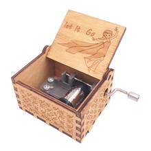 Frozen Hand Crank Music Box 18 Note Musical Box Carved Wooden Musical Toys for Boys Christmas Gift for Kids,Play Let it Go 2024 - buy cheap