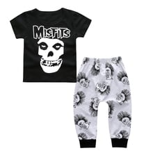 Halloween Baby Boy Clothes Sets Skeleton Infant T-Shirt Trouser Suits Skull Cotton Children Clothing Outfit 2024 - buy cheap