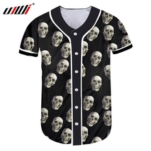 UJWI Men Baseball Jersey Shirt New style 3D Printed A group of skulls Hiphop Oversized Clothing Unisex Spring Drop 2024 - buy cheap