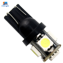 100X T10 5050 5 SMD 5 LED 194 168 W5W LED Light Bulb Car Bulbs Clearance Lights 12V White Color Black Housing 2024 - buy cheap