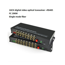 16ch vídeo digital conversor óptico de fibra óptica vídeo transmissor e receptor multiplexer 1ch + 485 dados 2024 - compre barato