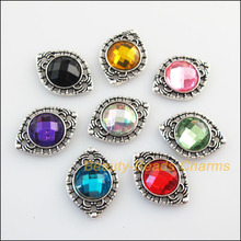 24 New Retro Charms Acrylic Plastic Tibetan Silver Eyes Pendants Mixed 15x20mm 2024 - buy cheap