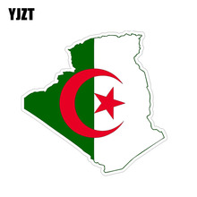 YJZT-etiqueta engomada del cuerpo del coche, 14,2 CM * 14,2 CM, personalidad, mapa de la Bandera de Argelia, calcomanía creativa 6-1217 2024 - compra barato