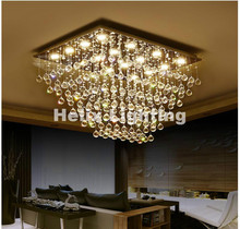 Free Shipping L80cm W60cm Modern Crystal Ceiling Light For Living Room Luminarias Para Sala Plafon Crystal AC Ceiling Lighting 2024 - buy cheap