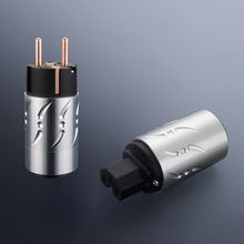 Pair Viborg Aluminium Pure Copper Schuko Mains Power Cord Plug HIFI IEC Female Connector 2024 - buy cheap