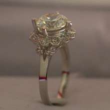 Sunflower G18K New Arrival Solid White Gold 18K Ring 4Ct Semi Mount Diamond Women Gold 750 Anniversary Wedding Ring 2024 - buy cheap
