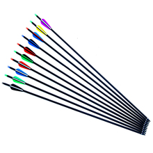 24PCS  Carbon Arrow 30 Inch Spine 500 with Replaceable Arrowhead for Recurve / Compound Bow Archery Hunting Shooting 2024 - buy cheap