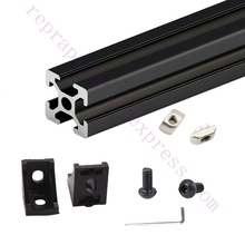 Expedited ship, One Set Black HyperCube 3D Printer Aluminum Extrusion Profiles - 200mm Cubic Build Volume 3D Printer Frame Kit 2024 - buy cheap