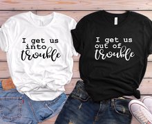 Camiseta "I get us into trouble" para mujer, blusa divertida informal de algodón para mujer, ropa Hipster Tumblr ins NA-37 2024 - compra barato