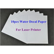 (10pcs/lot) A4 Clear/Transparent Paper Water Slide Decal Paper Laser Water Transfer Paper For Glass Waterslide Decal Paper Spray 2024 - buy cheap