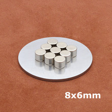 20pcs 8 x 6 mm NdFeB Super Strong powerful magnetic Rare Earth Neodymium  N35 NdFeB 8*6 mm Round Permanent Craft Fridge Magnet 2024 - buy cheap