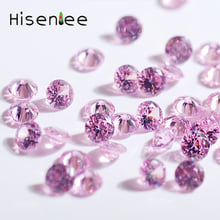New Fashion Trendy Playful Pink Cubic Zirconia Crystal Stone Circular Cut Classic Design Romantic Jewelry Diy Gem 6MM 10pcs 2024 - buy cheap