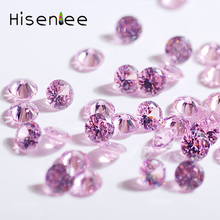 New Fashion Trendy Playful Pink Cubic Zirconia Crystal Stone Circular Cut Classic Design Romantic Jewelry Diy Gem 6MM 10pcs 2024 - buy cheap