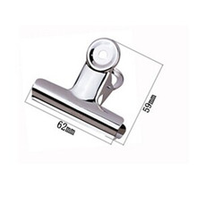 Clips redondos de agarre superior para Bulldog, clip de papel de 62mm de acero inoxidable, suministro de oficina, envío gratis (24 unids/lote) 2024 - compra barato