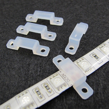 10pcs Silicone Fixer Clips Bracket Holders for 5050 LED Strip 10mm 8mm 2835 3528 wholesale Plastic RGB Light Single Color 2024 - buy cheap