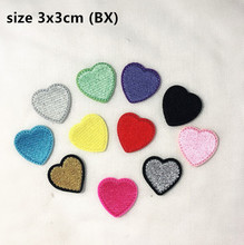 Parches bordados de corazón para planchado sobre Vaqueros, abrigo, camiseta, bolsa, sombrero y zapatos, accesorio con motivo de emblema diy, 3,2 cm, 10 Uds., novedad 2024 - compra barato