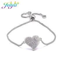 Ali Moda Fashion Gift Jewelry Gold//Rose Gold Heart Connect Charm Bracelets Women Girl Handmade Adjustable Chains Bracelet 2024 - buy cheap