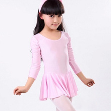 2018 Girls Ballet Skirt Long Sleeve Gymnastics Tights Ballet Jumpsuit Ballet Costume Dance Tights Dance Costume twice 2024 - buy cheap