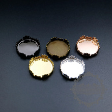 15mm setting size vintage style bronze,silver,black,gold,rose gold crown round bezel tray DIY pendant charm supplies 1411170 2024 - buy cheap