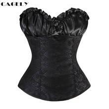 Vintage Paisley Overbust Corset Padded Bustier Lacing-up Corselet Top S-6XL Plus Size Corset Outfits Sexy Retro Slimming Clothes 2024 - buy cheap