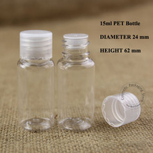 Wholesale 50pcs/lot 15ml PET Facial Cream Lotion Bottle Plastic 1/2OZ Emulsion Women Cosmetic Container 15g Packaging Screw Lid 2024 - buy cheap