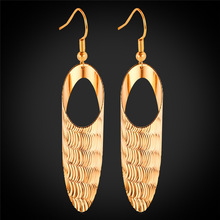 Long Dangle Earrings Unique Design Fashion Jewelry Style Drop Earrings For Women Yellow Gold Color E1579 2024 - buy cheap