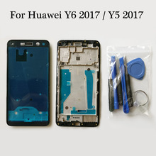 Передняя панель корпуса для Huawei Nova Young 4G LTE / Y6 2017 / Y5 2017, ЖК-дисплей, лицевая панель, инструменты для рамки (без ЖК-дисплея) 2024 - купить недорого